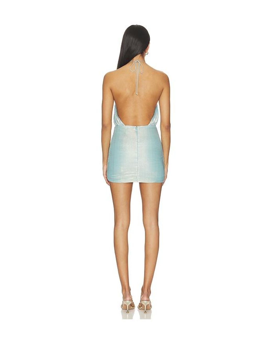 retroféte Blue Lavinia Mini Dress