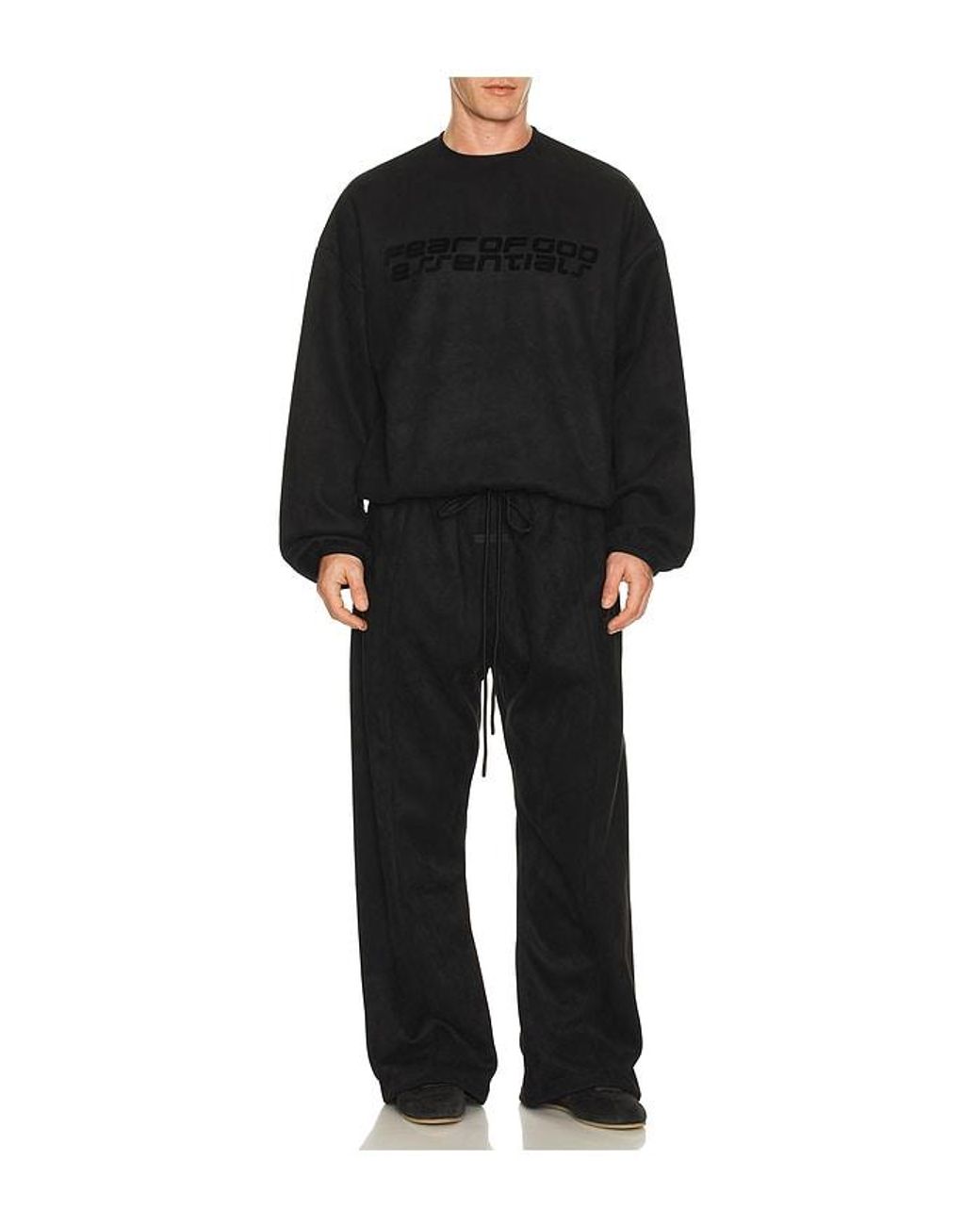 Fear Of God Black Modern Crewneck Sweatshirt for men