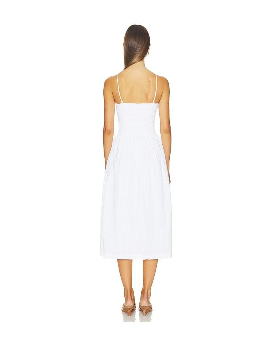 Madewell White The Peyton Midi Dress