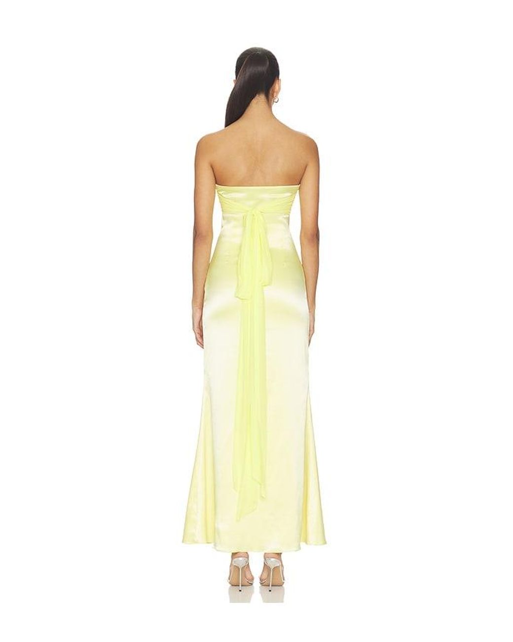 MORE TO COME Metallic Renata Strapless Gown