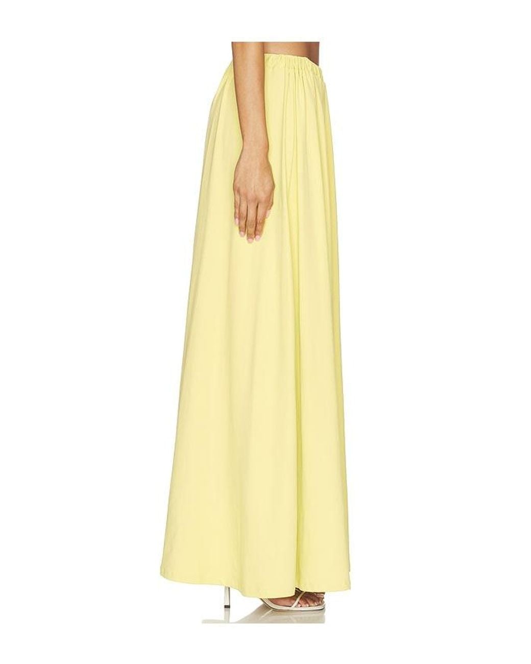 Susana Monaco Yellow High Slit Wrap Skirt