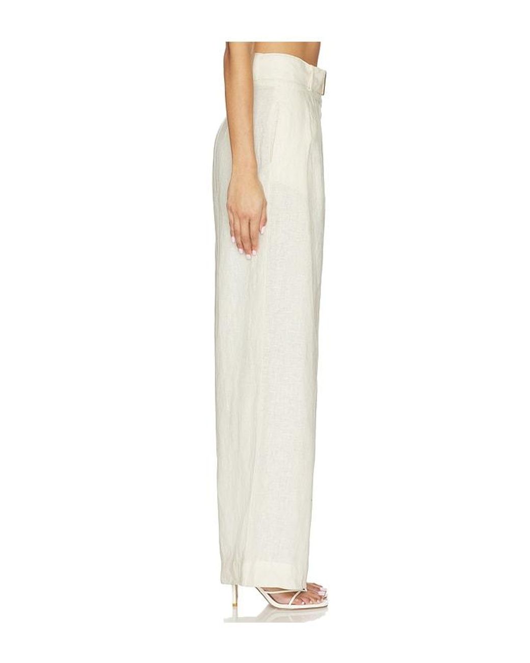 Hevron White Alina Pant