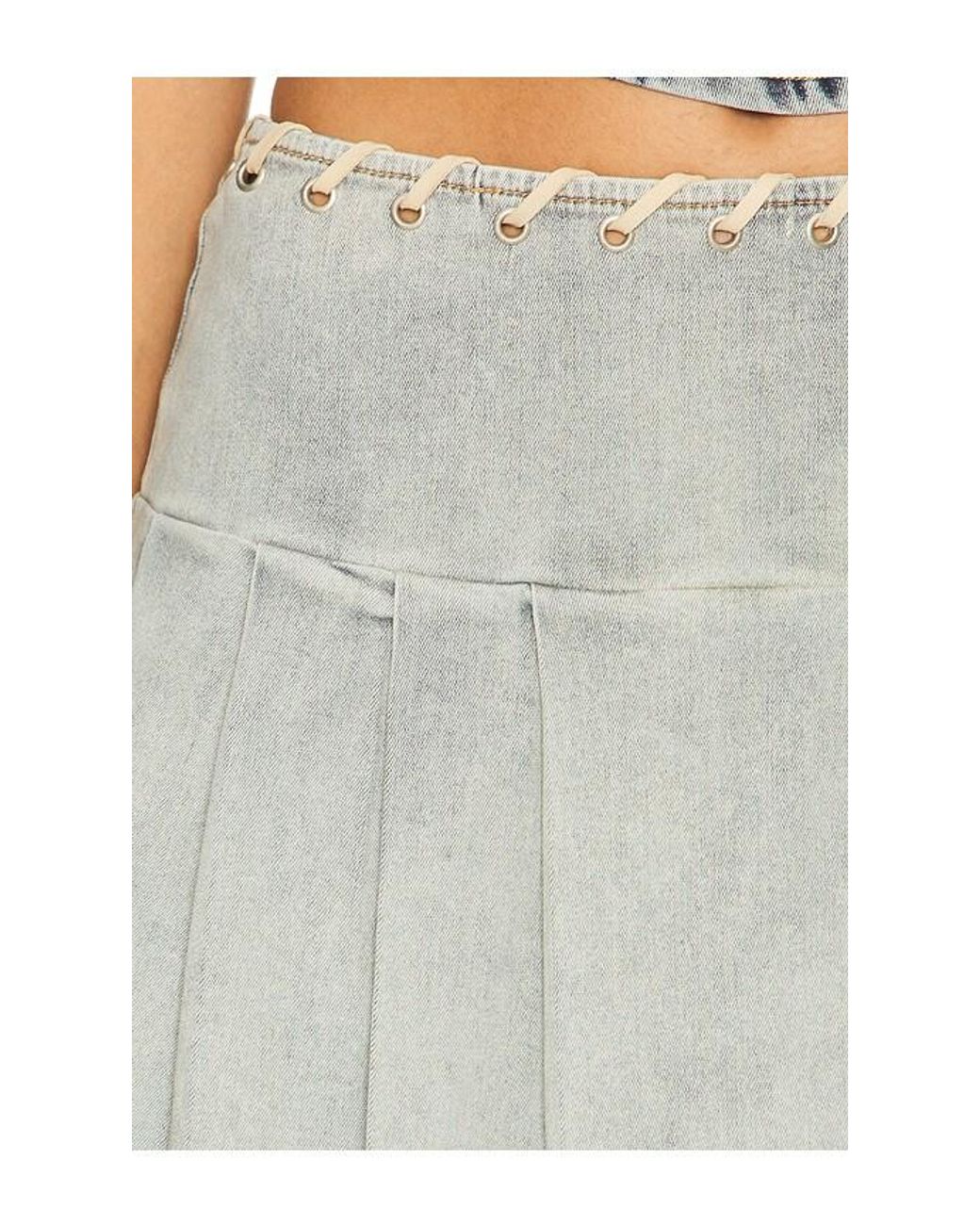 BY.DYLN Blue Davia Micro Skirt