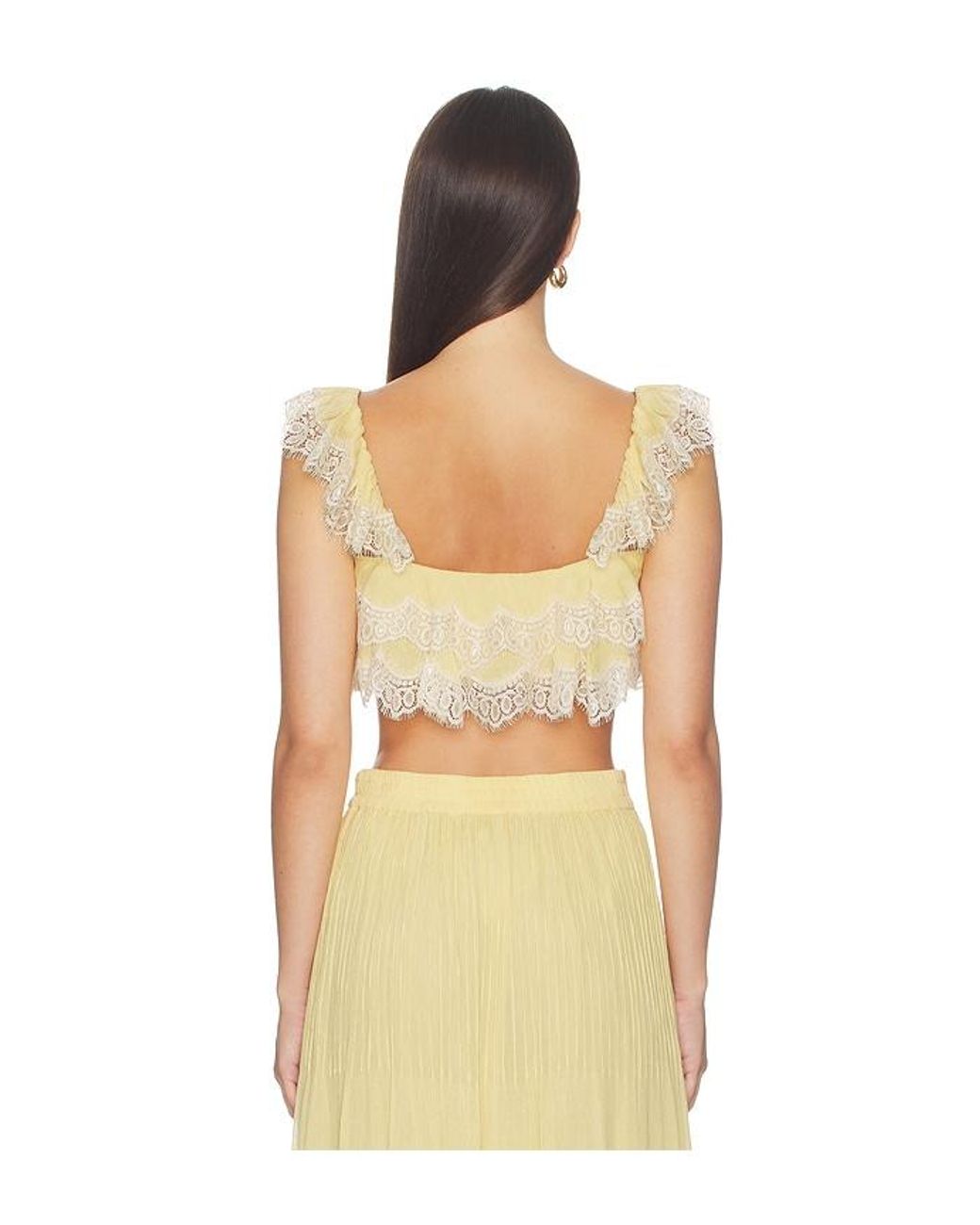 Hemant & Nandita Natural Ruffle Top