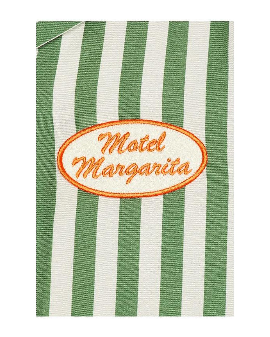 Motel Margarita Green Cabana Button Up Shirt for men