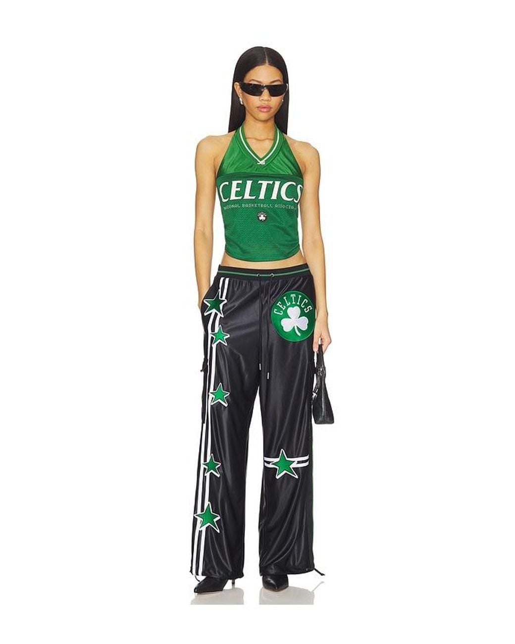 OFF SEASON Green Jersey Halter Top