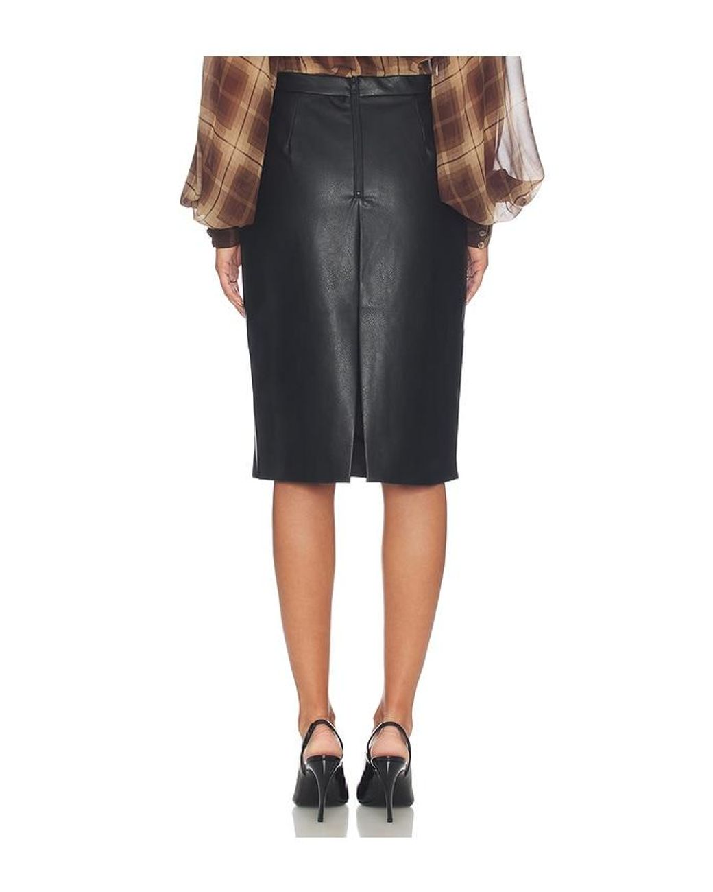 Bardot Black Lisbon Faux Leather Skirt