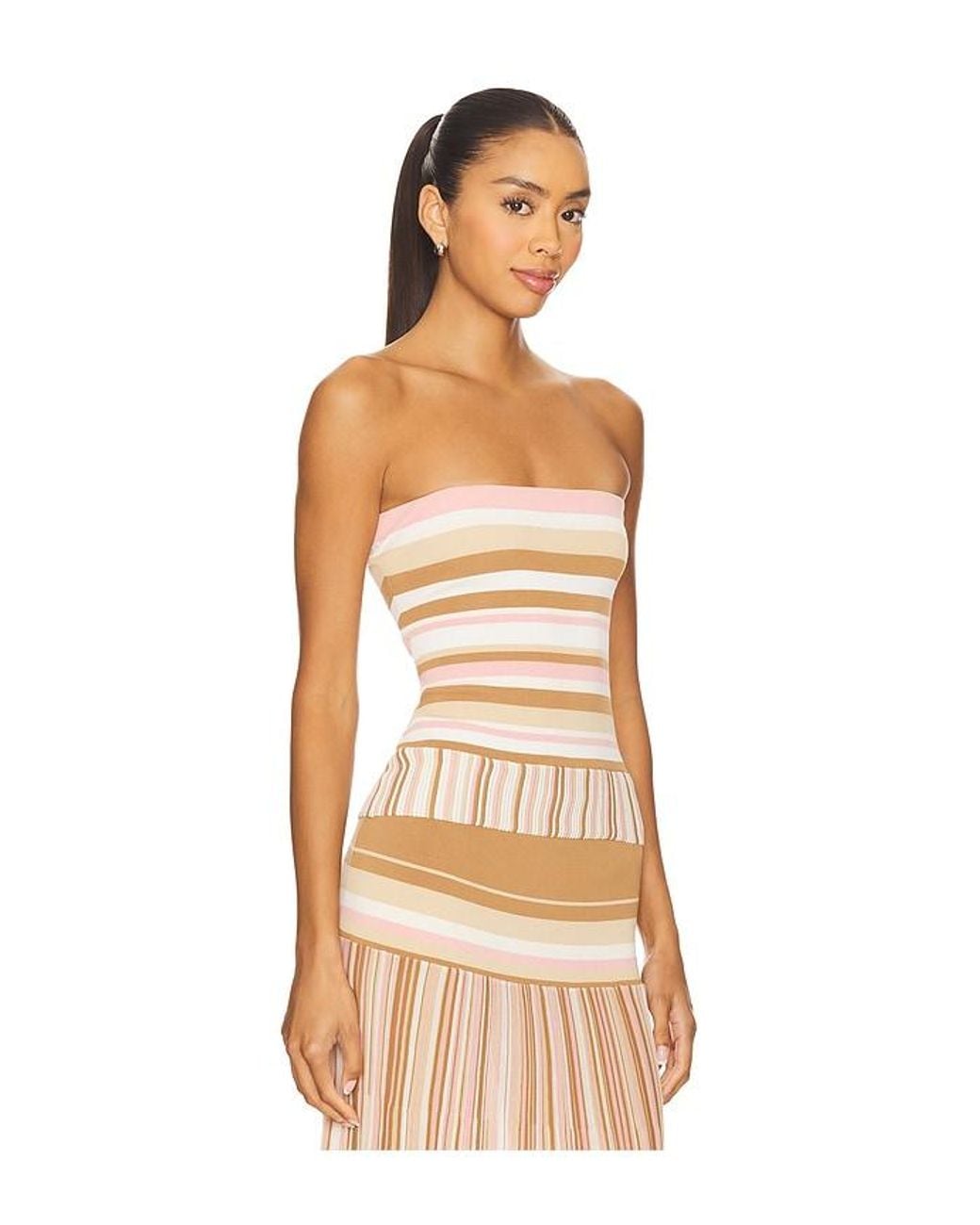 Faithfull The Brand Multicolor Citara Strapless Top