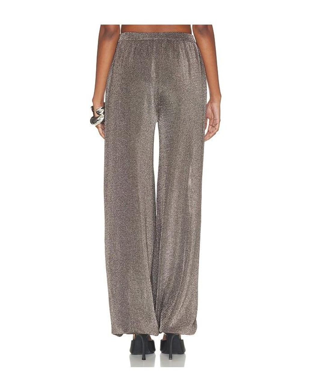 SER.O.YA Brown Esmerelda Metallic Knit Pant