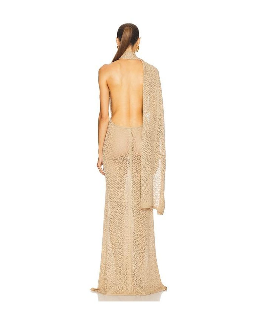 Helsa Natural Robbyn Wrap Gown