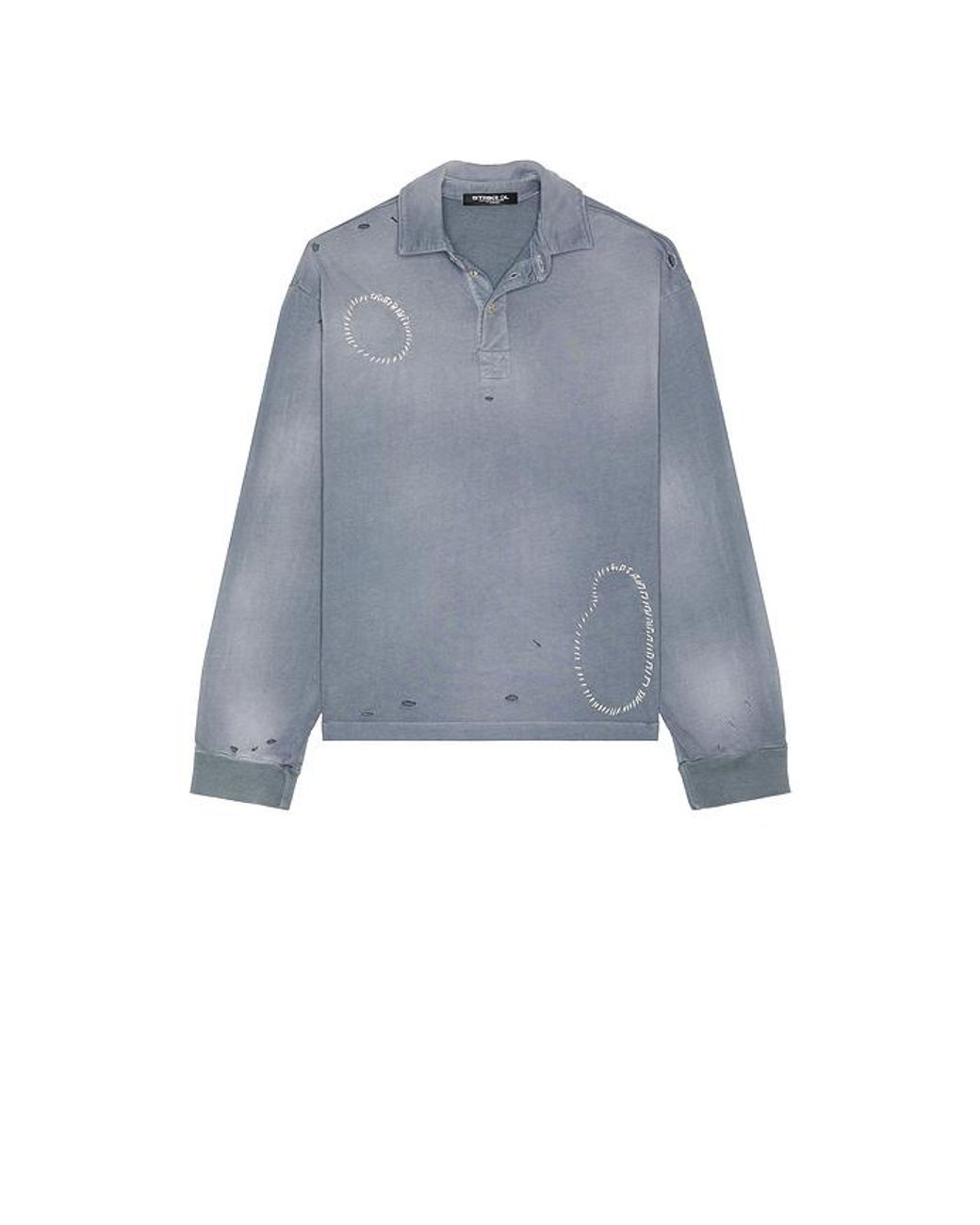 Strike Oil Gray Thrashed Rugby Polo for men