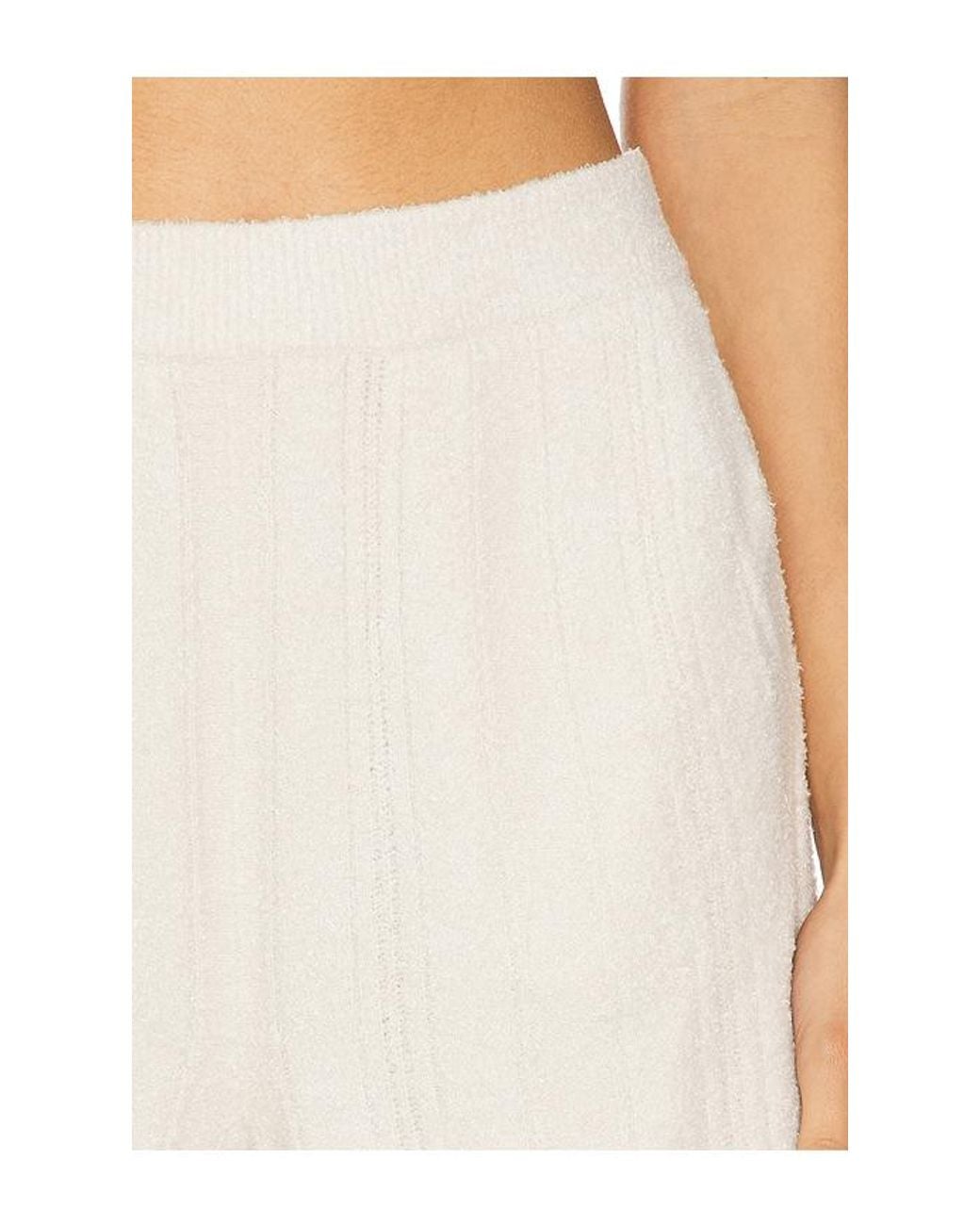 Barefoot Dreams White Shorts Cozychic Light Pointelle