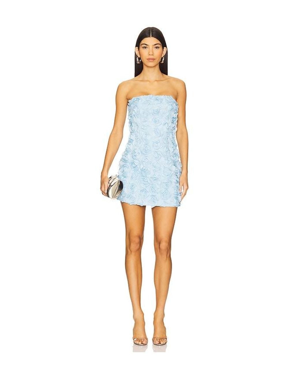 Runaway the Label Blue Bloom Mini Dress