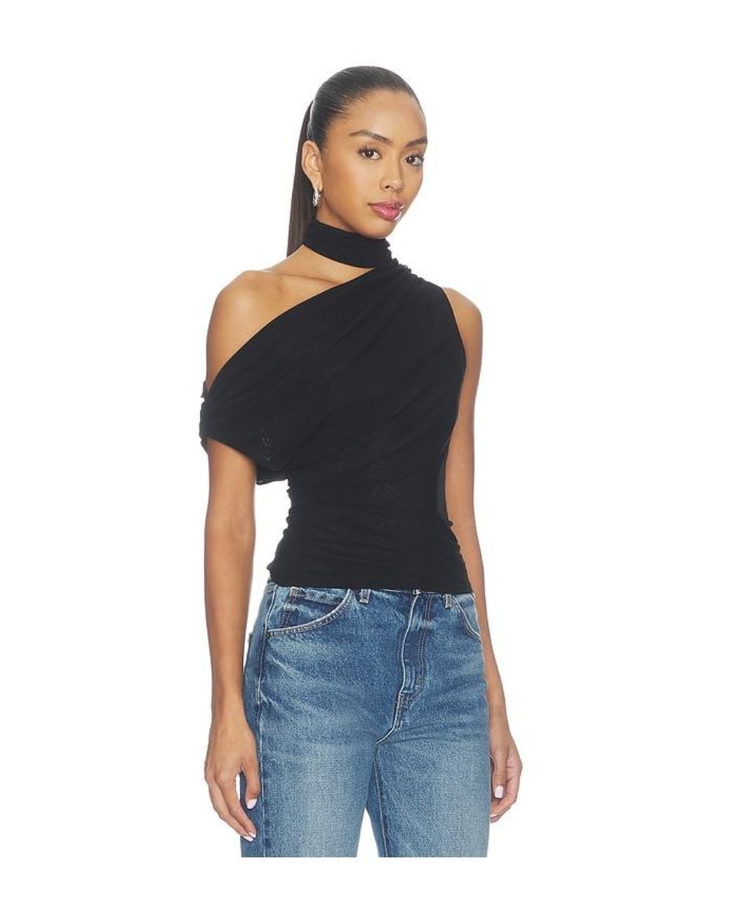 MAJORELLE Black Isolde Top