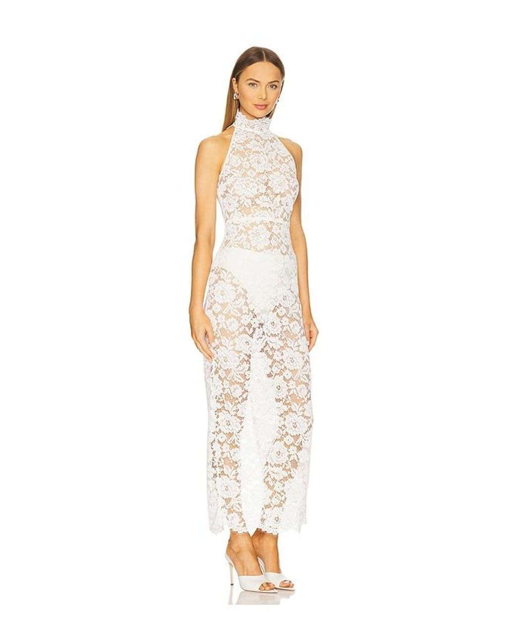 Amanda Uprichard White Brynley Maxi Dress