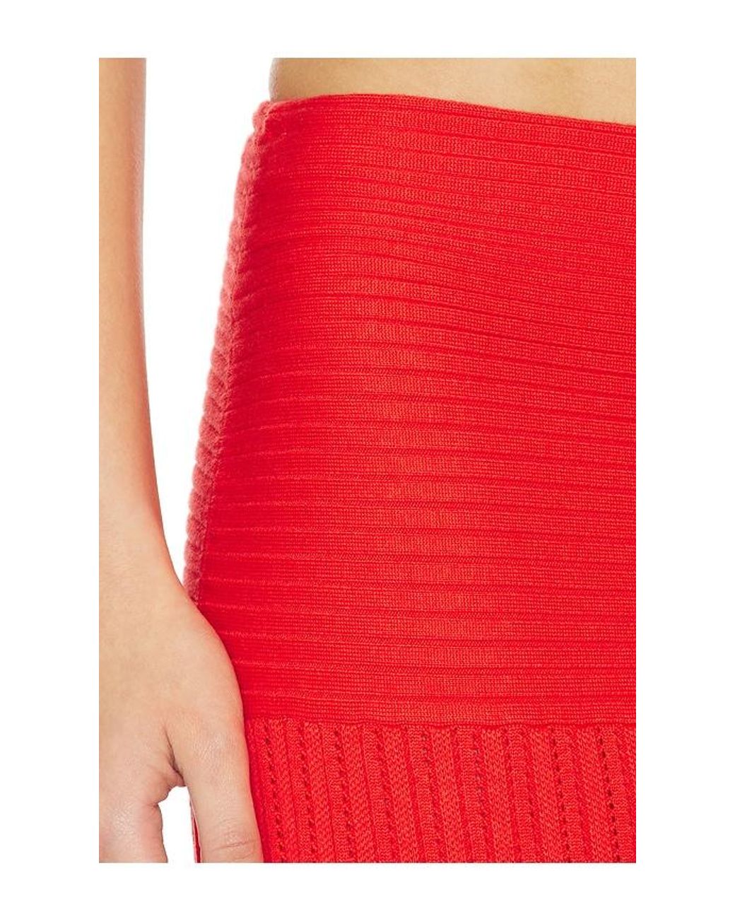 Lovers + Friends Red Shania Pointelle Maxi Skirt