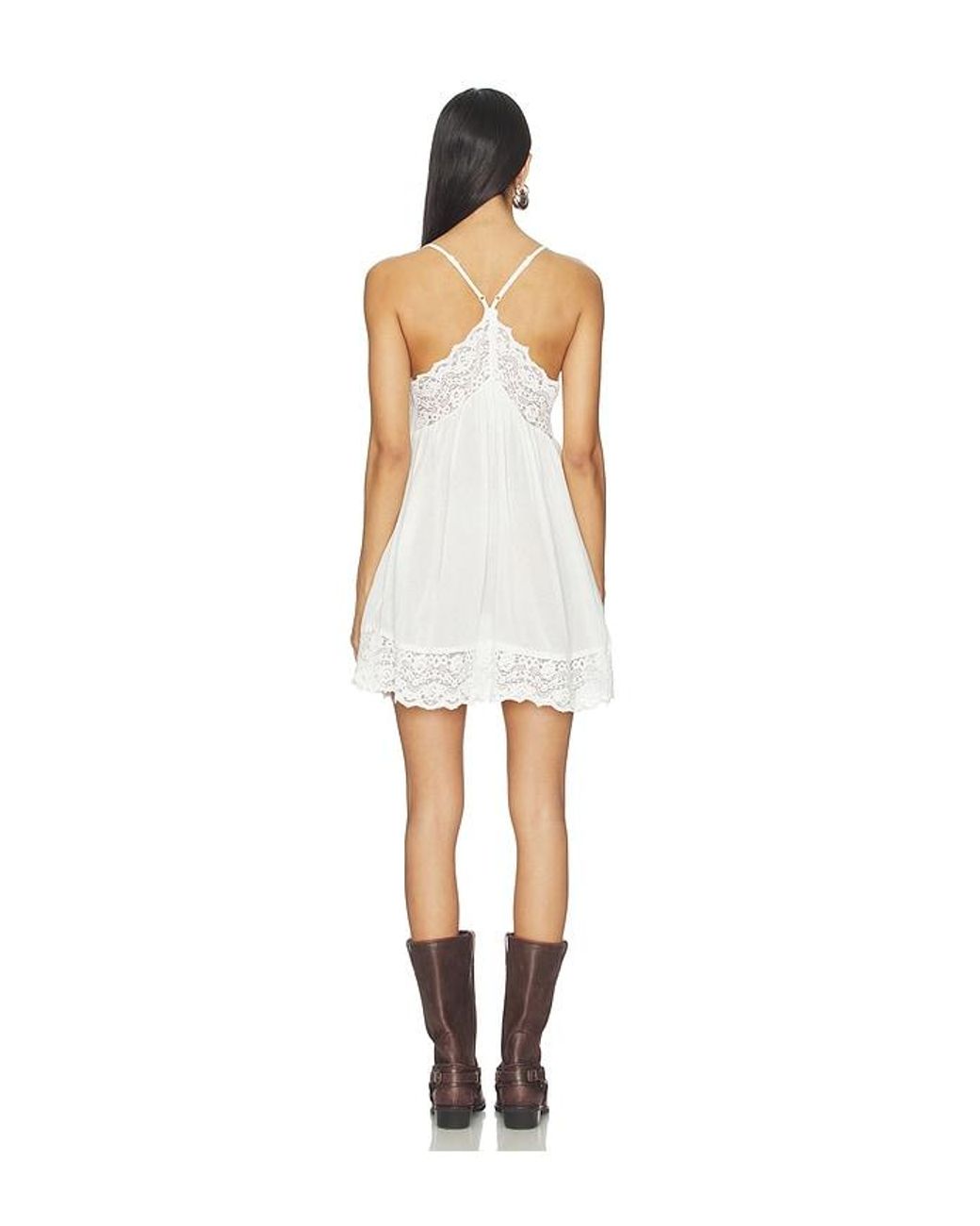 Free People White Fiona Slip