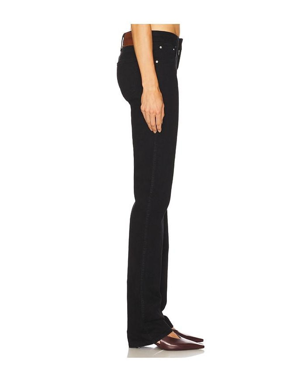 GRLFRND Black Sara Low Rise Straight