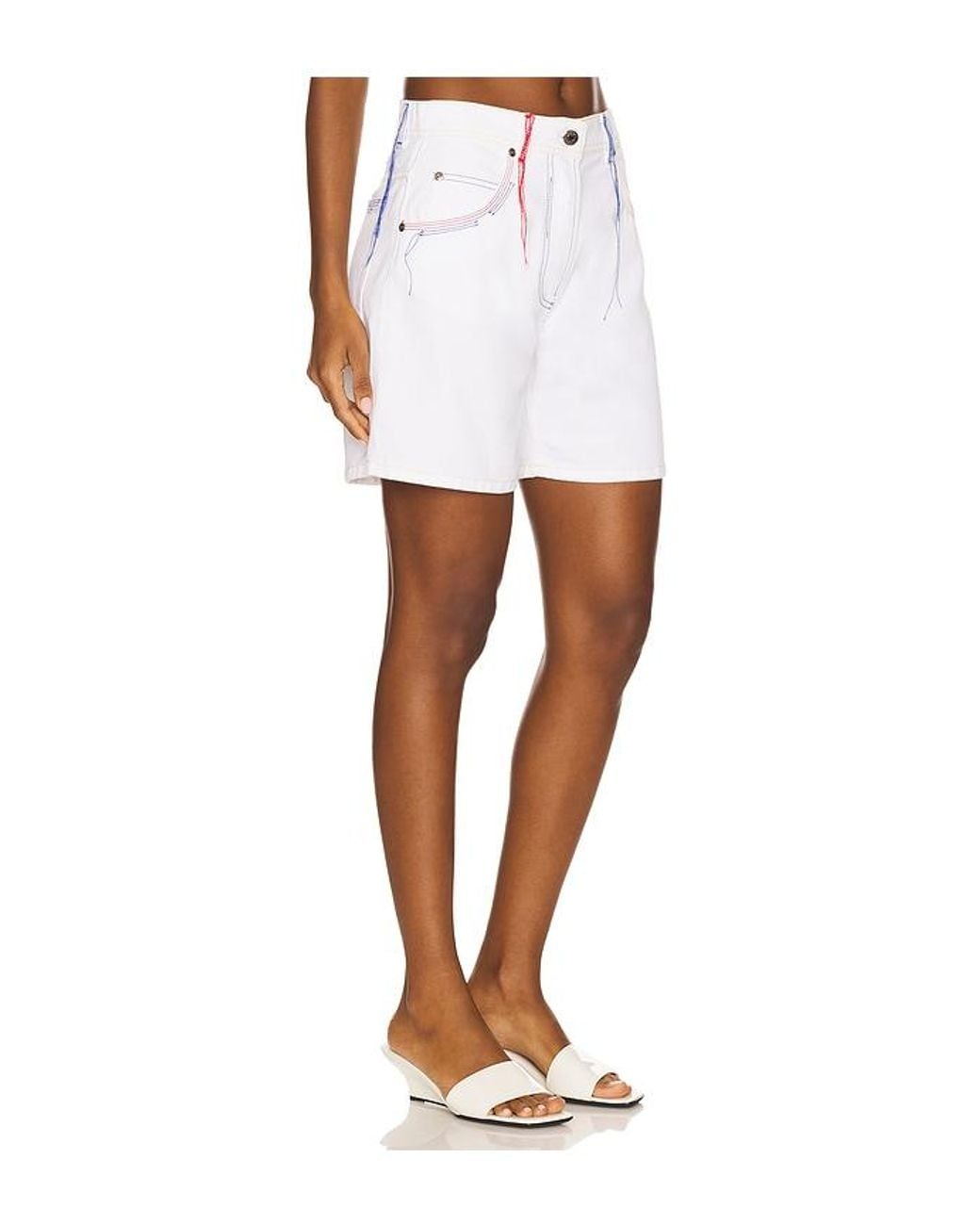 MSGM White Bermuda Short