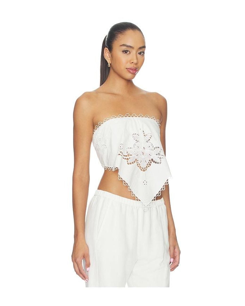 Monse White Table Cloth Top