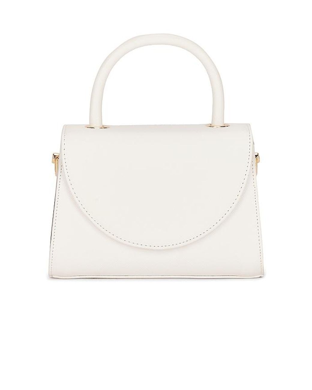 Olga Berg White Sasha Top Handle Bag