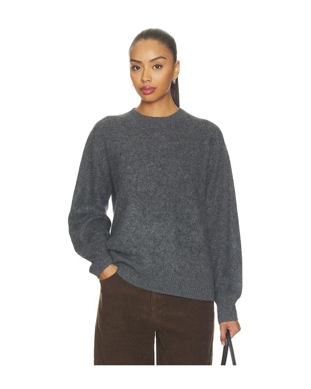 ALIGNE Gray Adrianna Crew Neck Knit Jumper