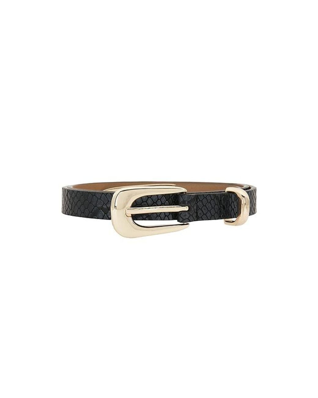 Ettika Black Modern Saddle Belt