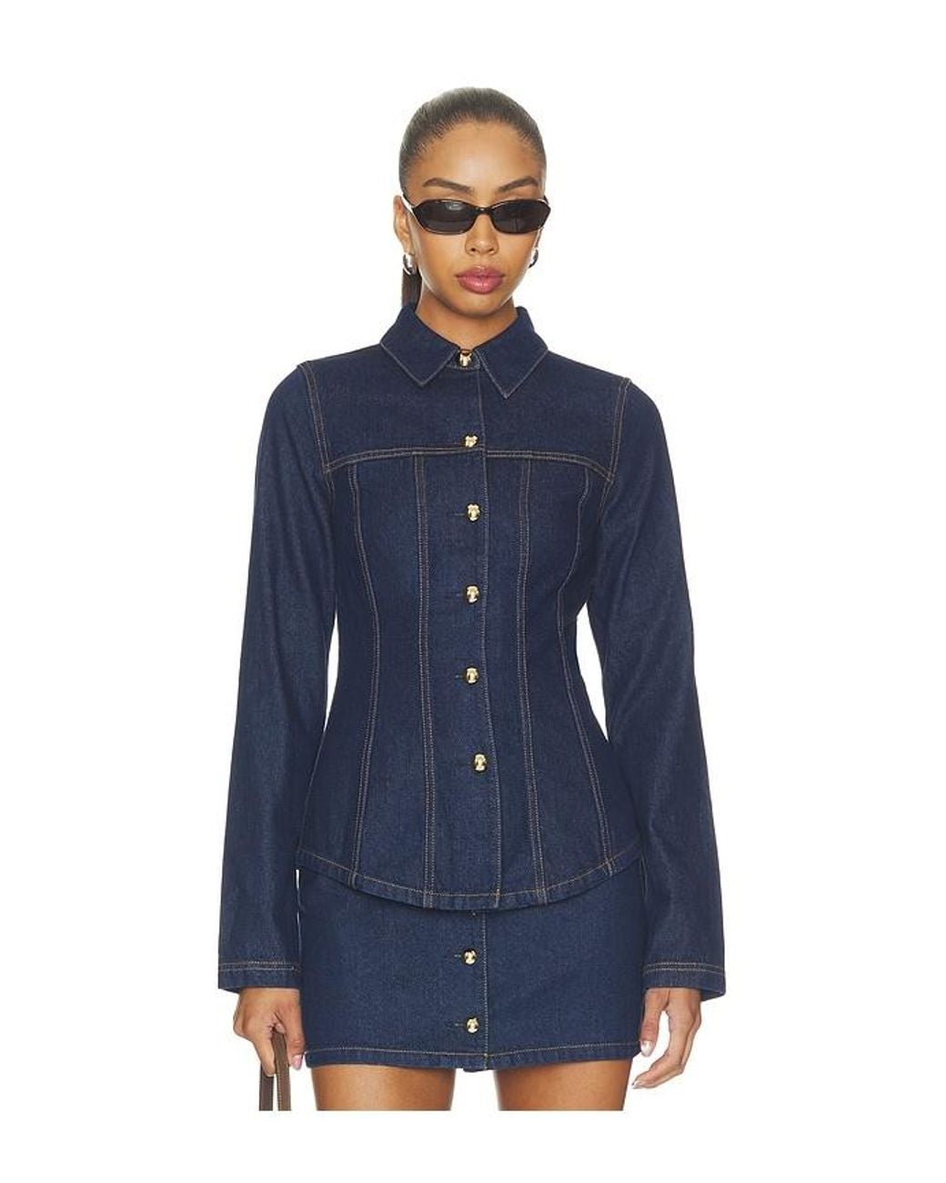 Lovers + Friends Blue Meredith Denim Jacket