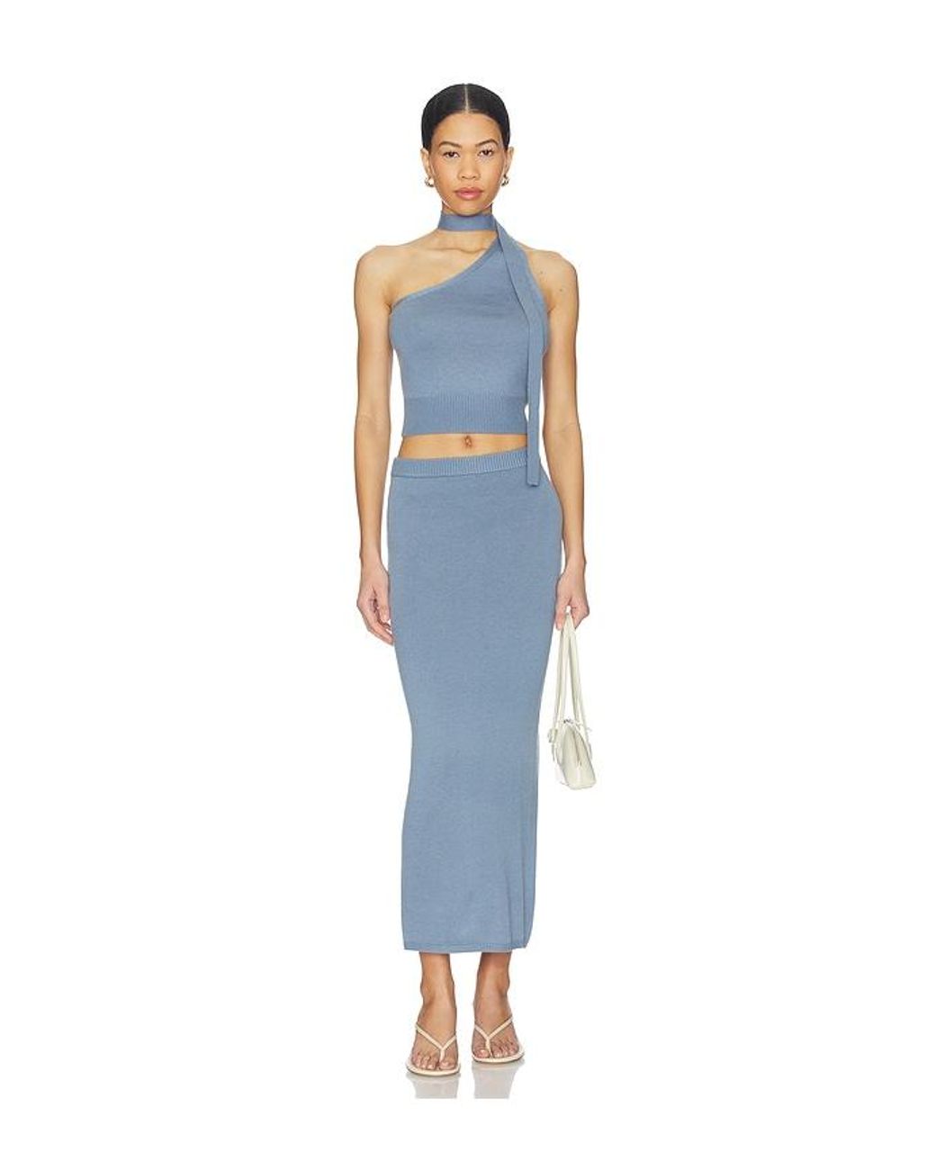 Lovers + Friends Blue Genie Pull On Maxi Skirt