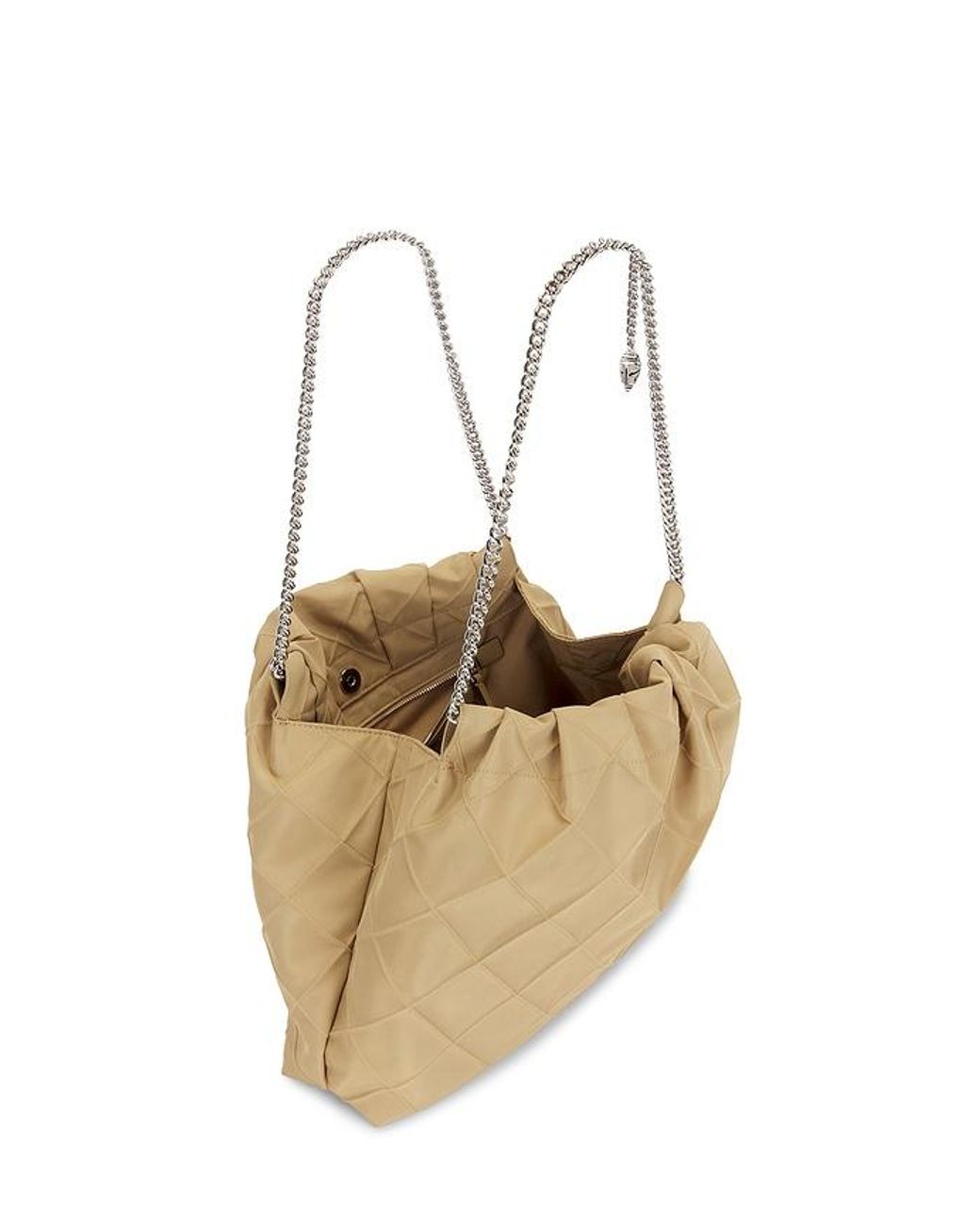 Tory Burch Natural Fleming Nylon Hobo Bag