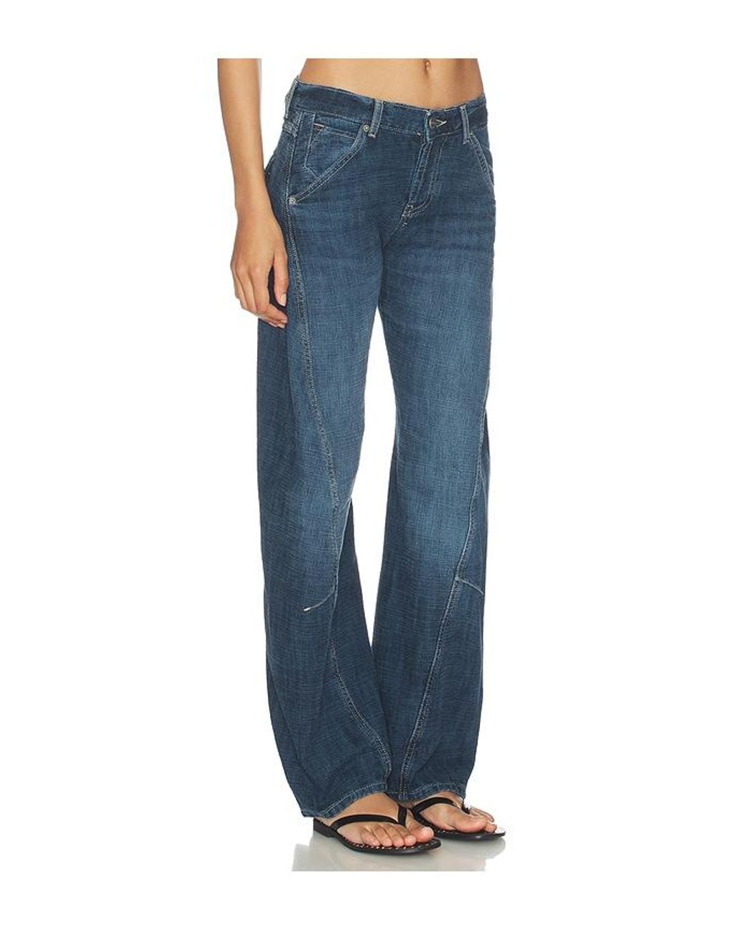 Free People Blue X We The Free X Revolve Highland Bowed Jean