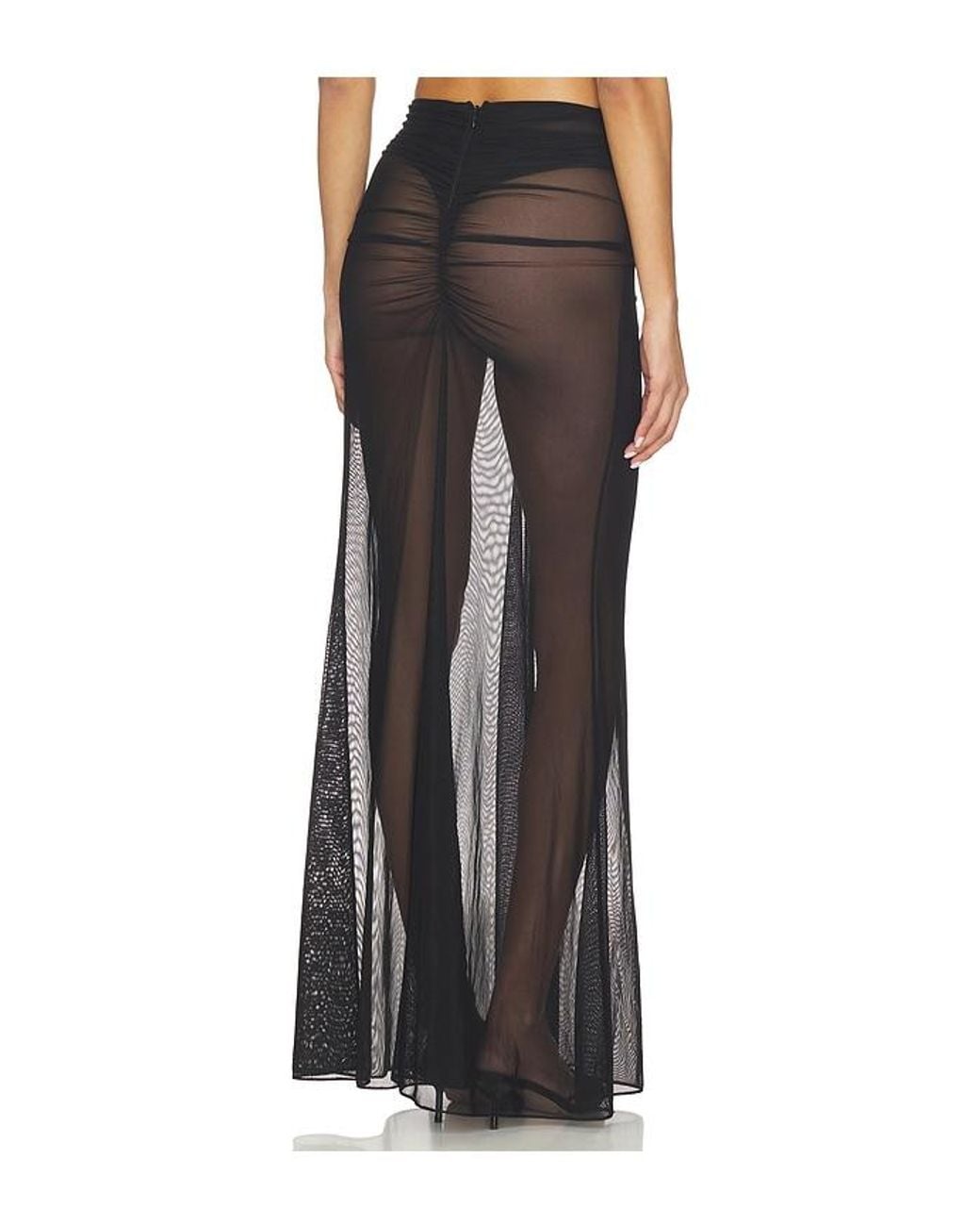 LAPOINTE Black Rock Ruched Maxi Skirt