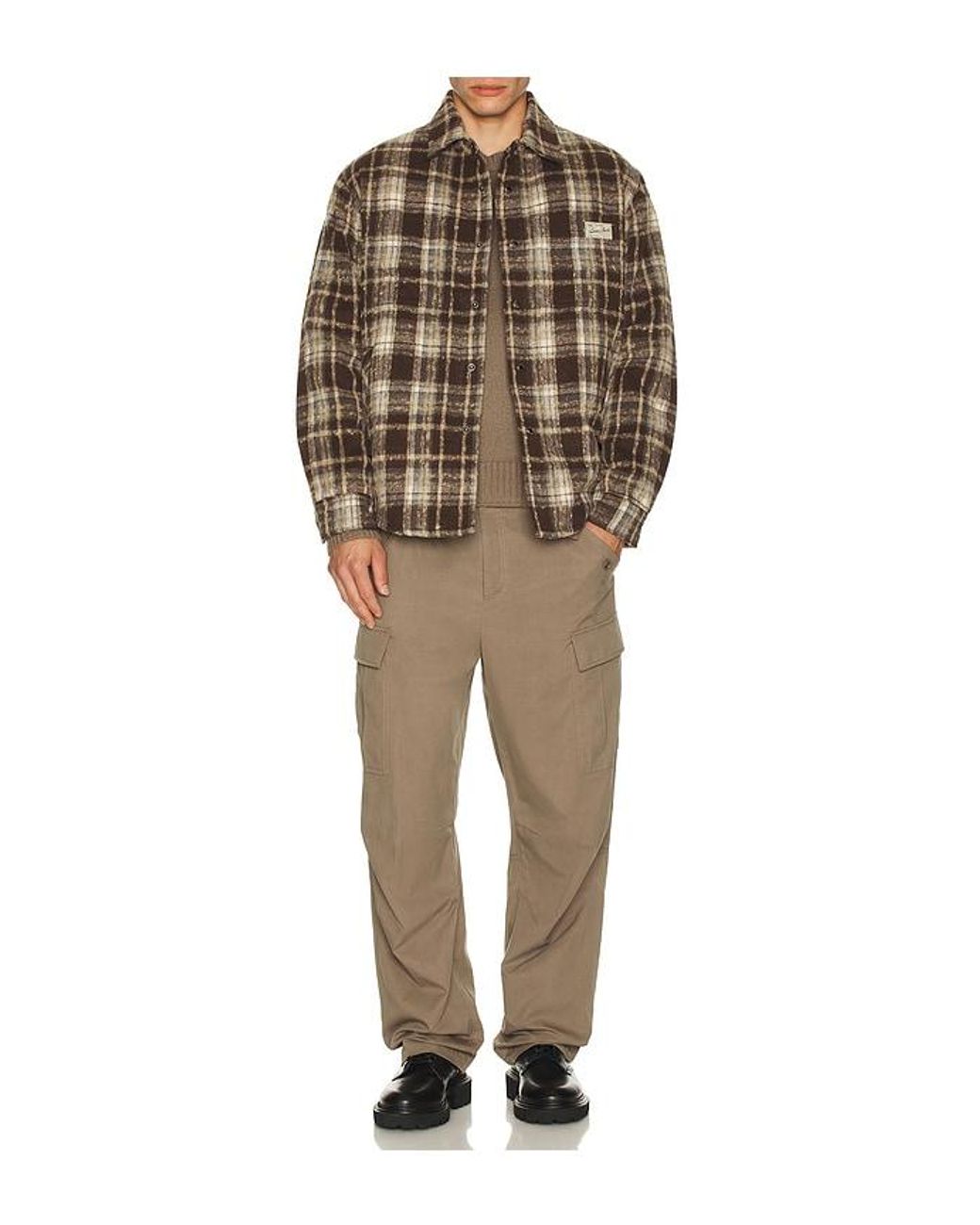 DUNST Multicolor Quilted Check Flannel Shirt for men