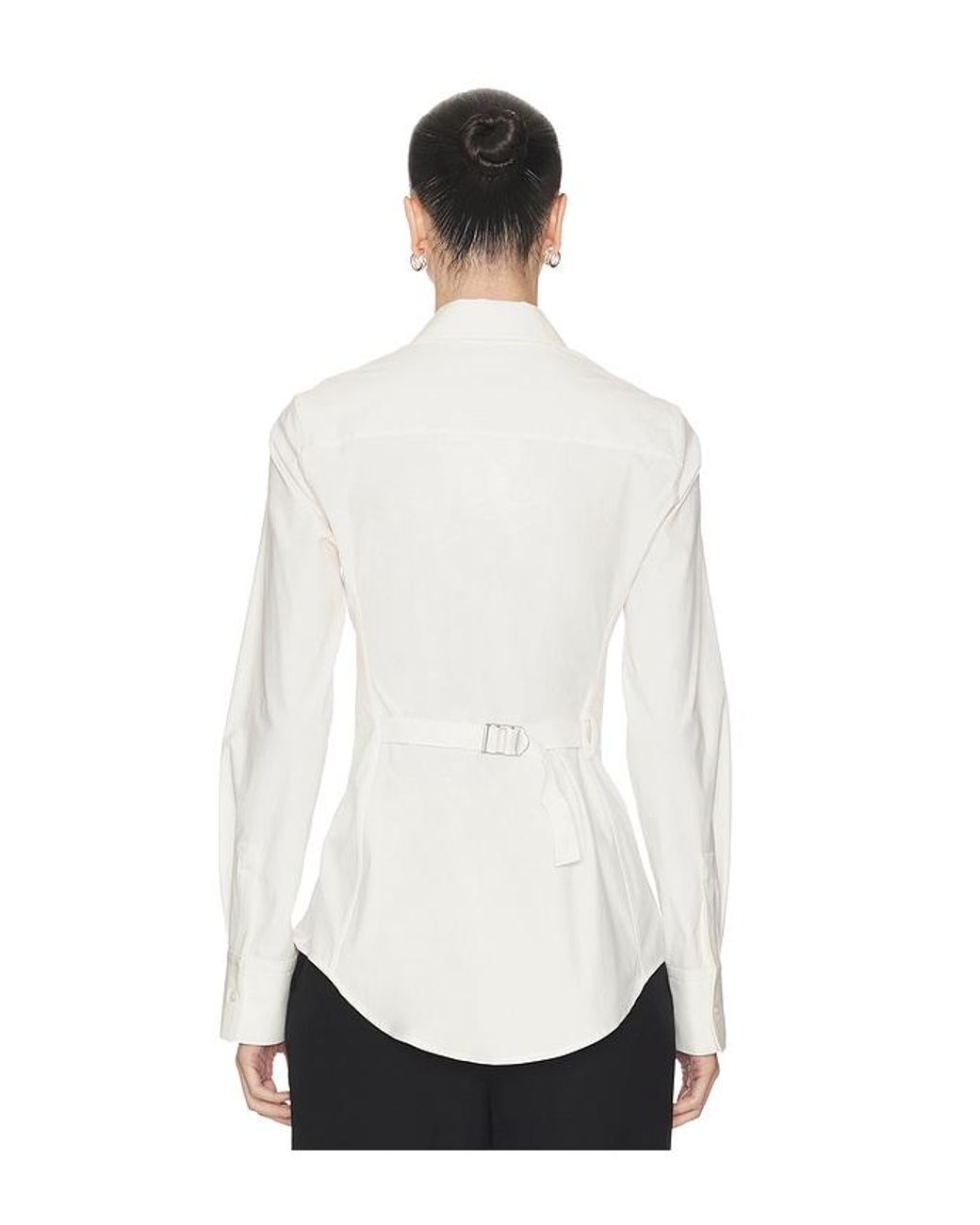 HAELO White Cinch Back Shirt