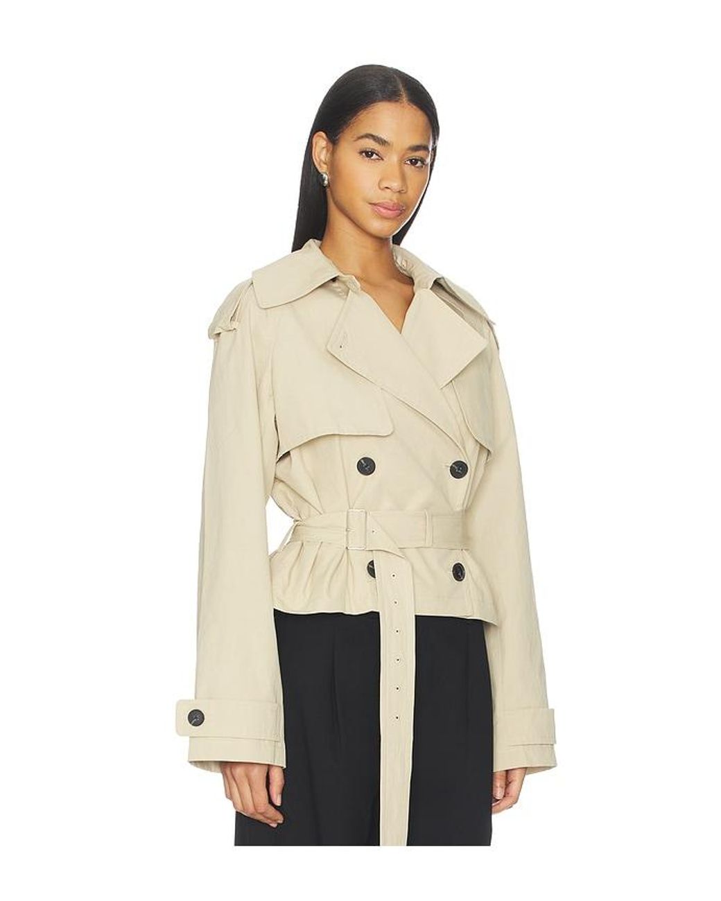 L'academie Natural 'Academie Kimmi Cropped Trench Jacket