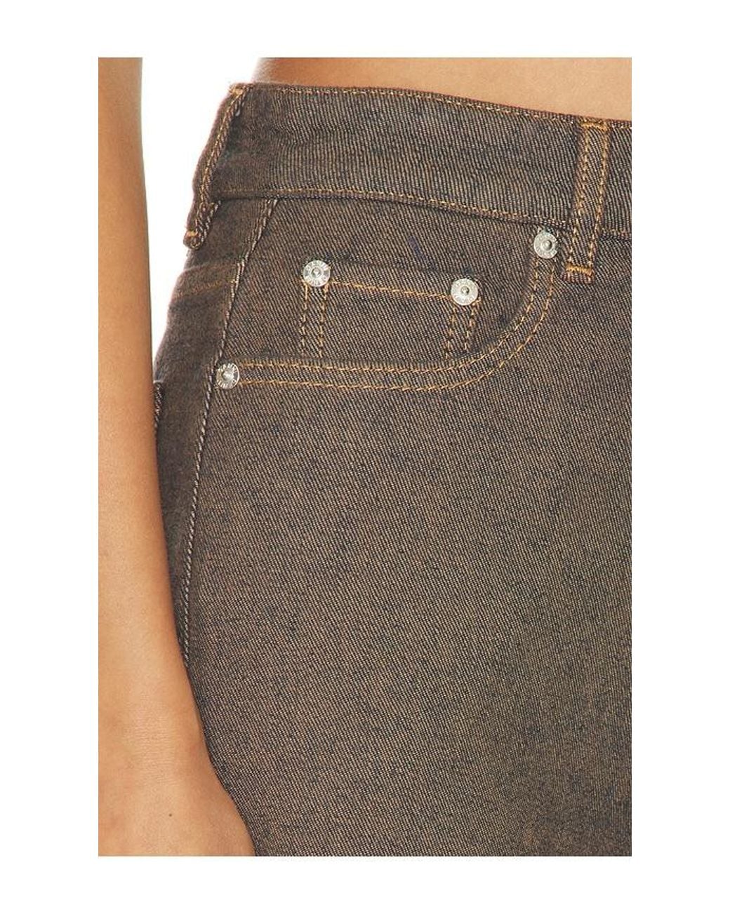 Ganni Brown Neppy Denim Lari Jeans