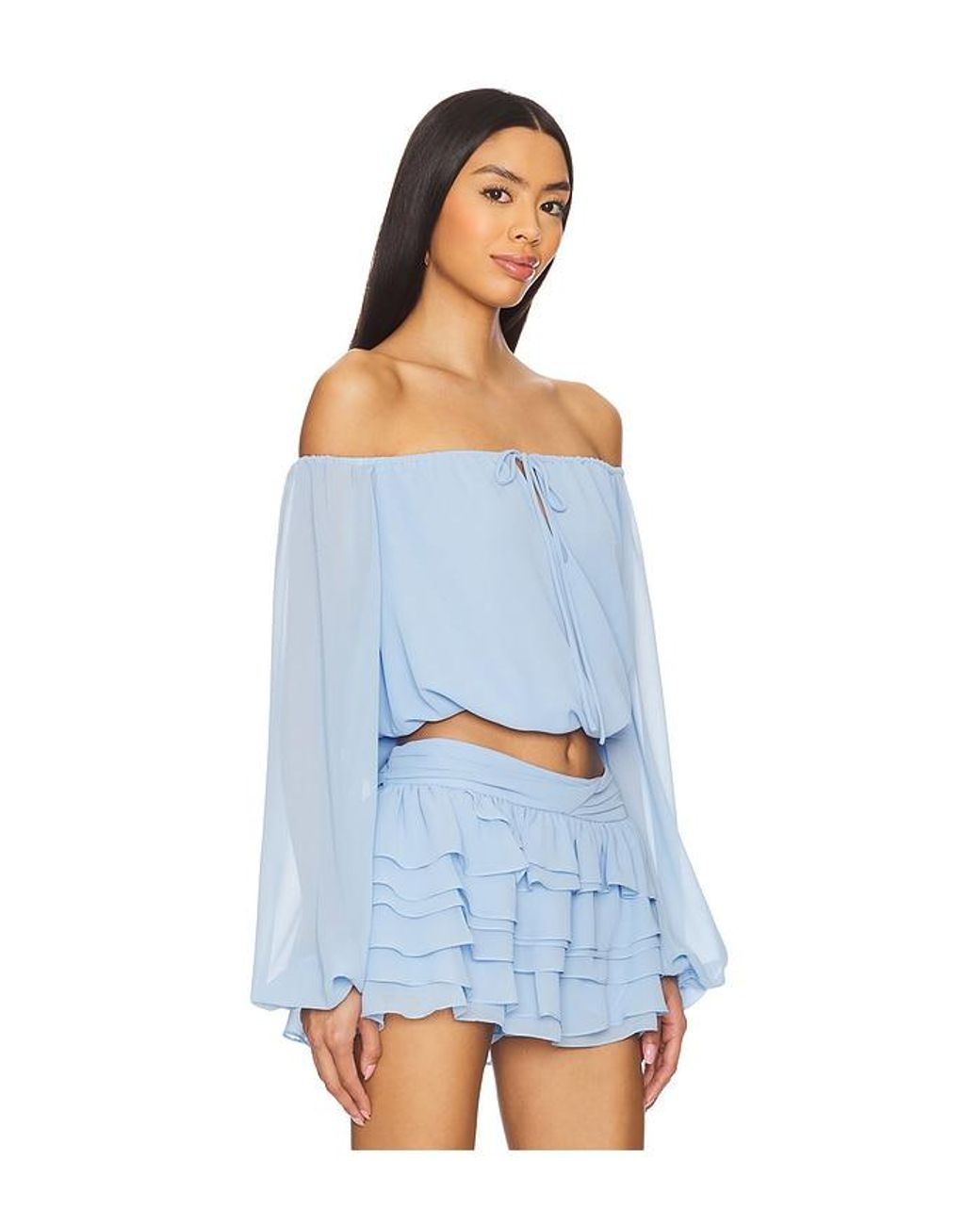 Amanda Uprichard Blue Dallas Top