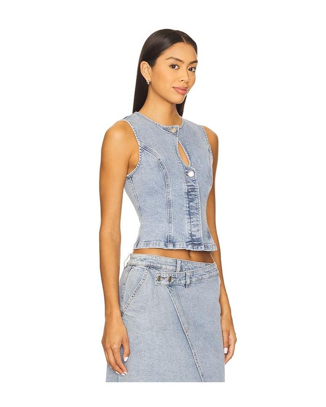 SOVERE Blue Etch Denim Bodice