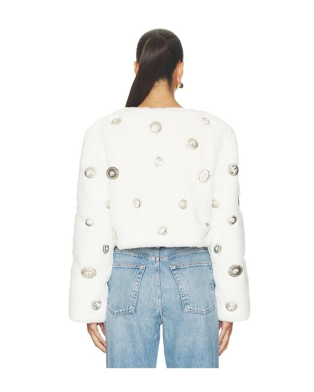 Urban Outfitters White X Revolve Tongue Coat