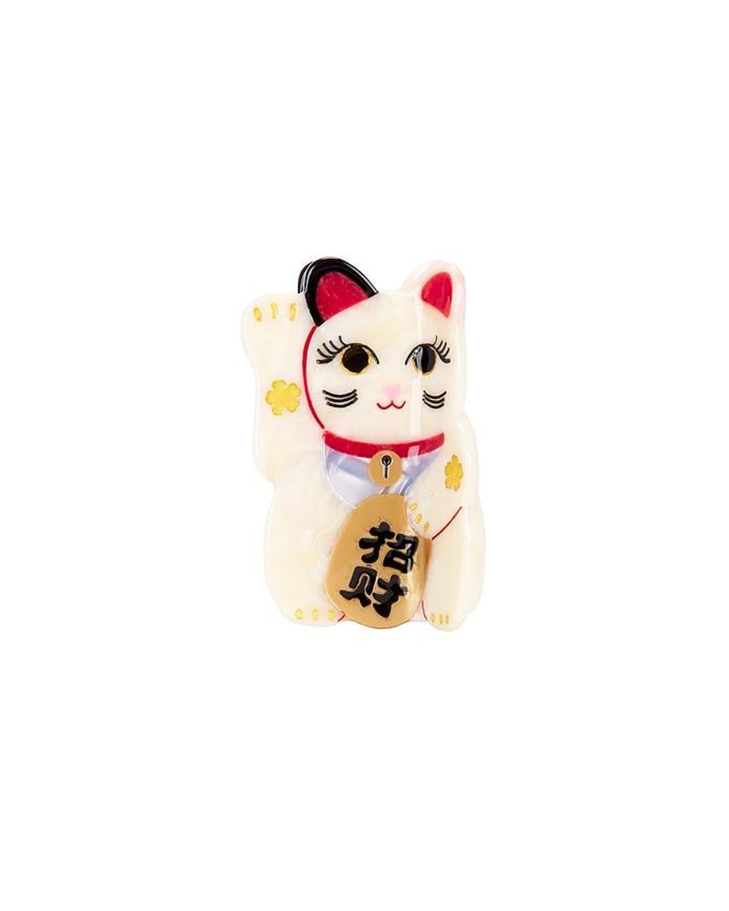 Solar Eclipse Multicolor Hand-Painted Maneki-Neko Cat Claw Hair Clip