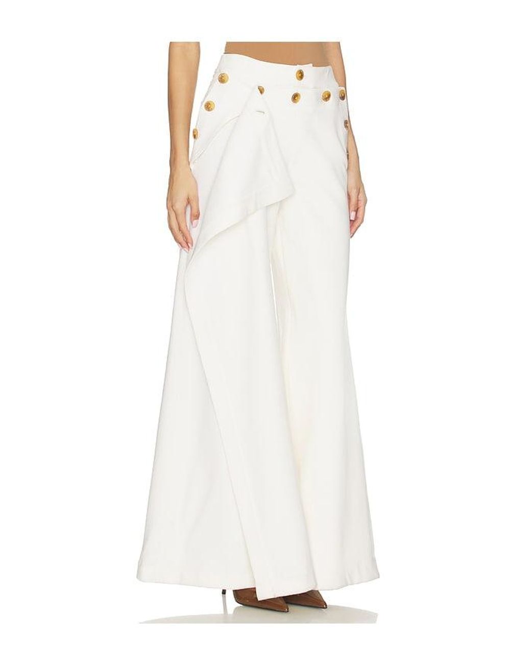 Monse White Cascade Sailor Tailored Trouser
