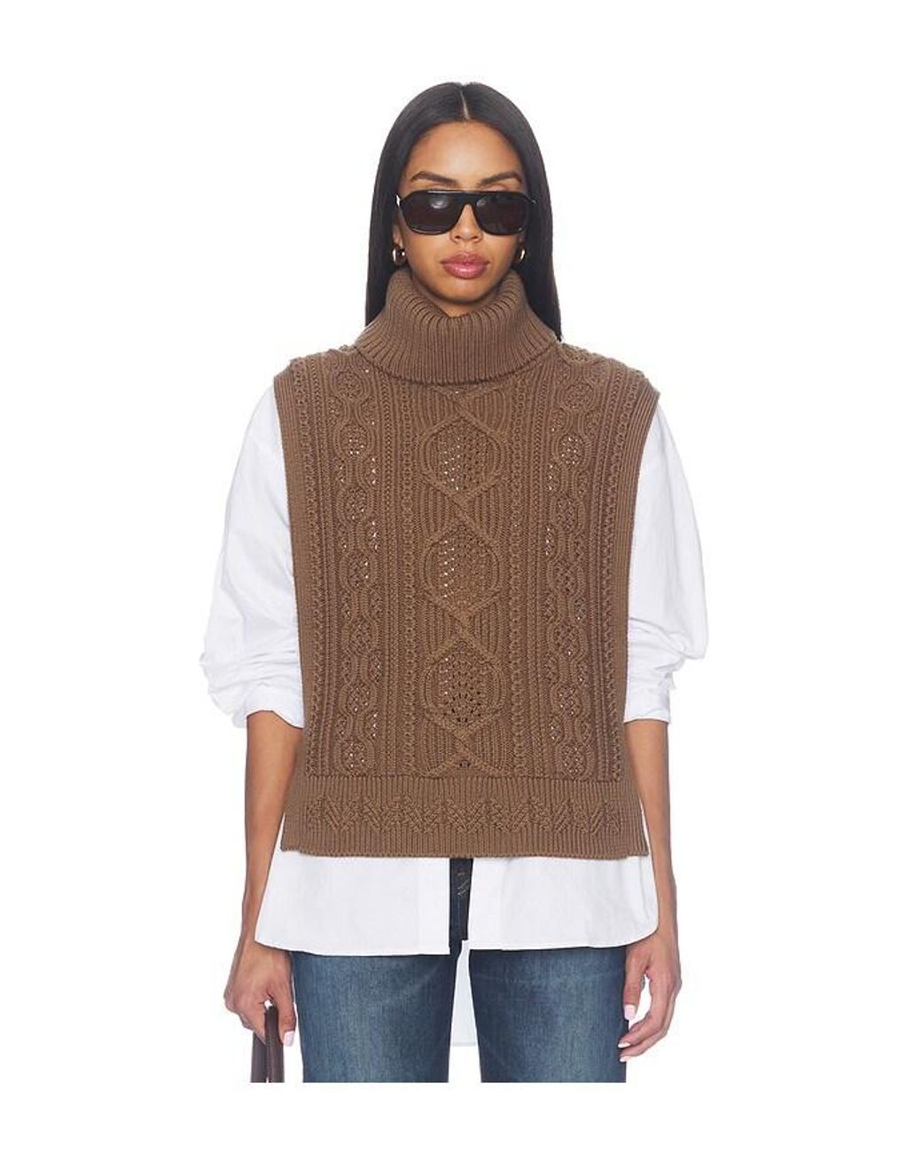 Veronica Beard Brown Bentleigh Knit Vest