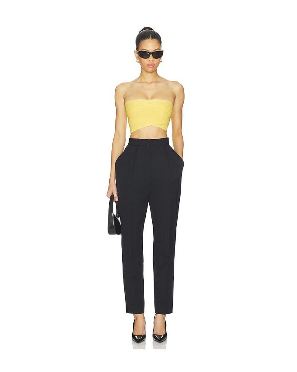 Balmain Blue Brassiere Knit Top
