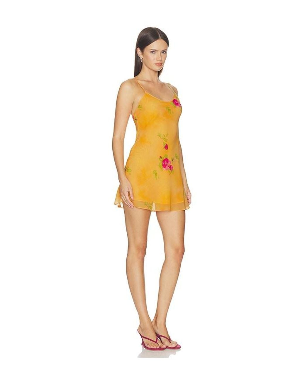 GUIZIO Orange Danni Mini Dress