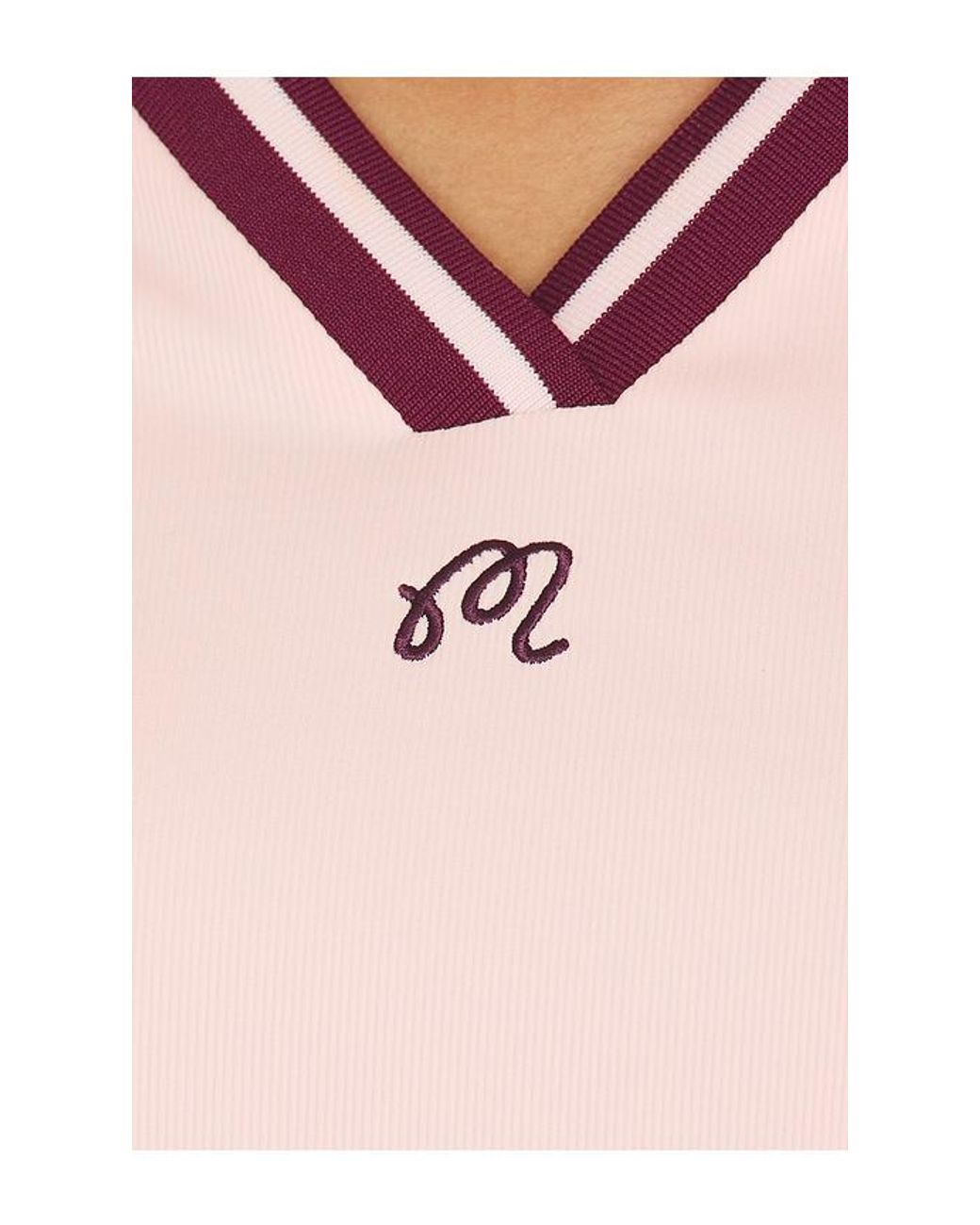 Malbon Red Carlota Polo Top