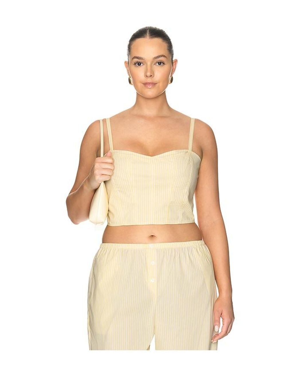 GOOD AMERICAN Natural Poplin Buster Cami Top