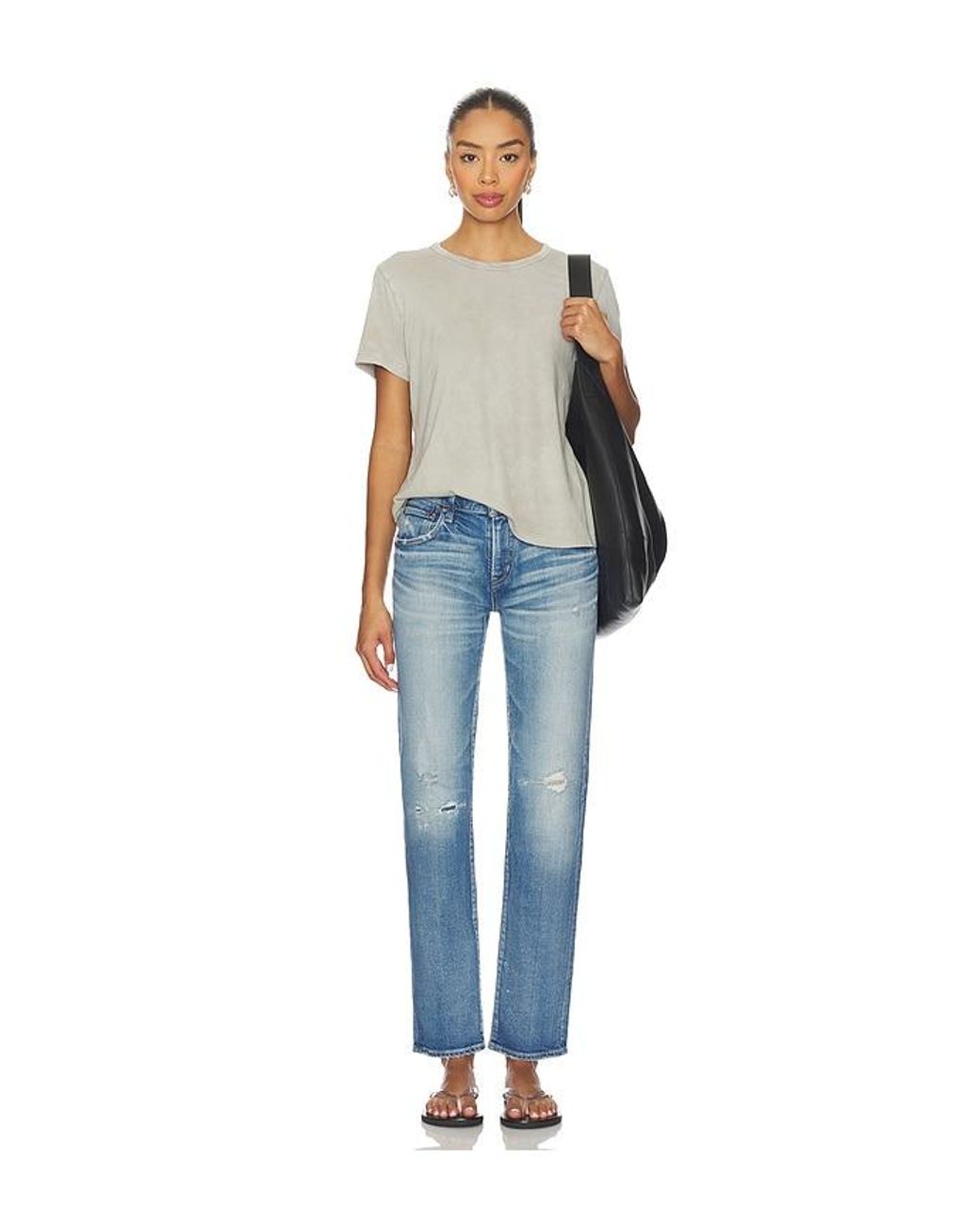 Moussy Blue Bridgeville Slim Straight Jeans