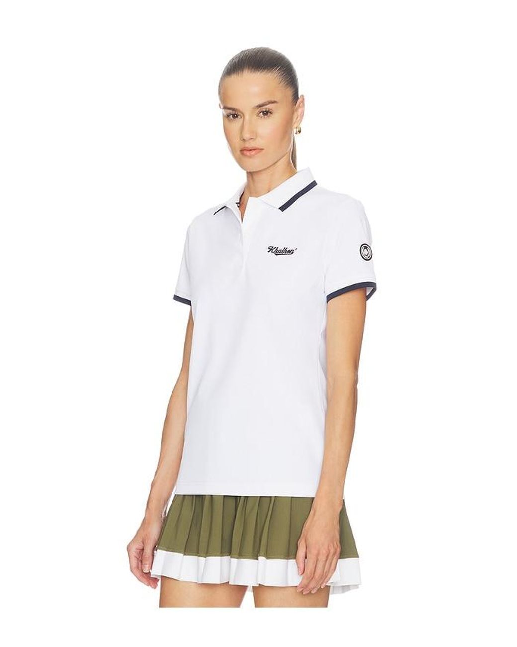 Khalhon Green Short Sleeve Performance Polo Top