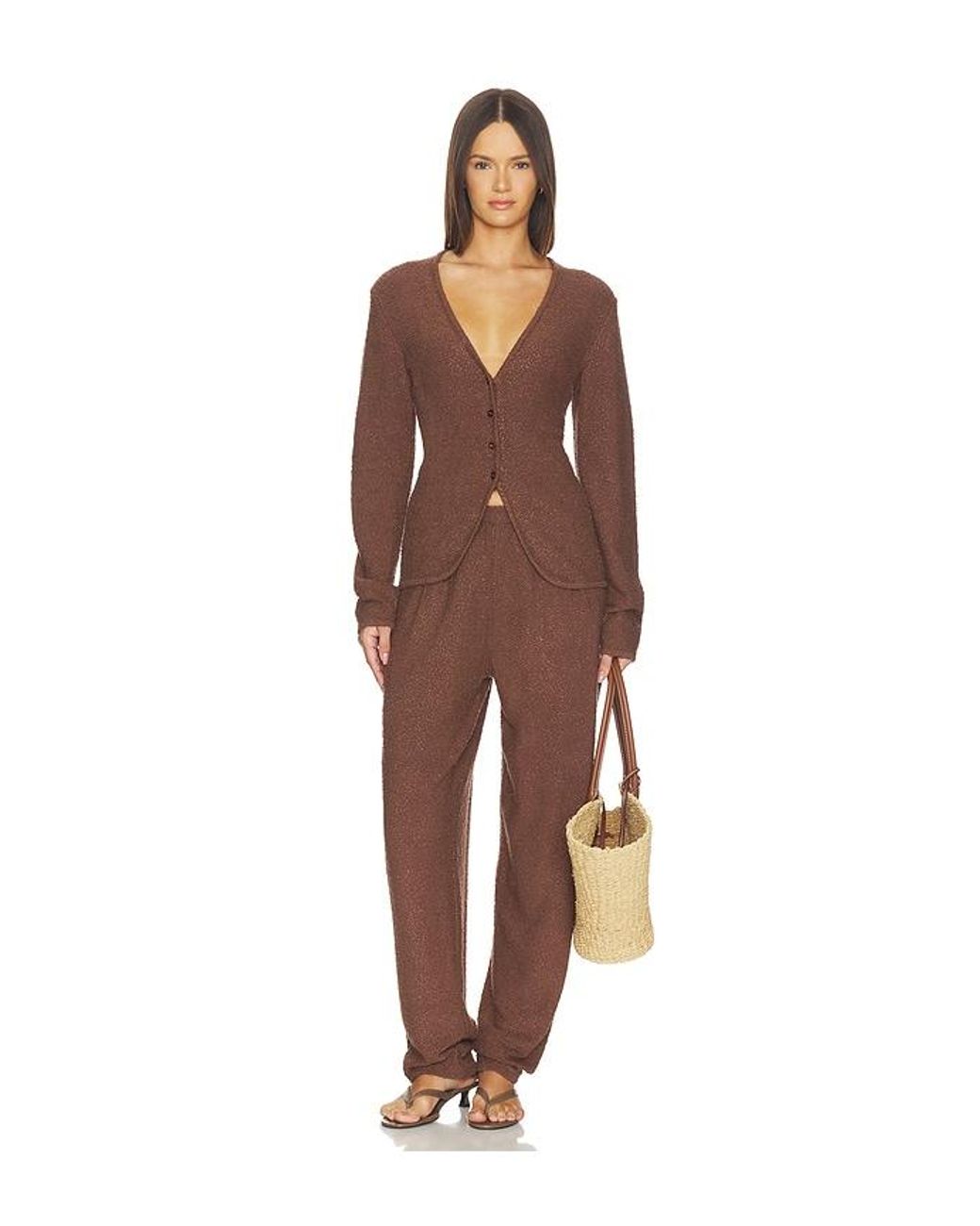 SRG Brown Samita Textured Cardigan