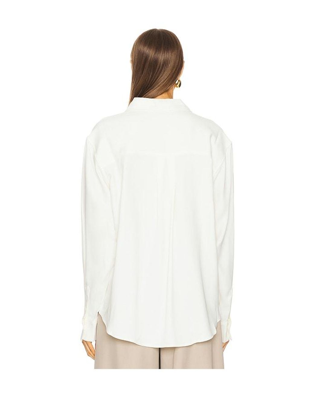 Anine Bing White Braxton Shirt